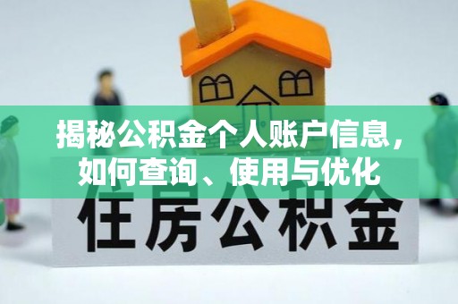新林揭秘公积金个人账户信息，如何查询、使用与优化