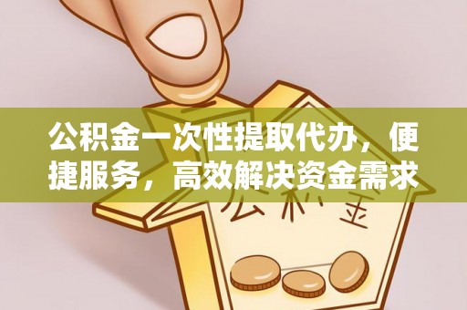 镇巴公积金一次性提取代办，便捷服务，高效解决资金需求