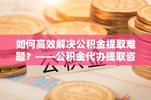 琅琊如何高效解决公积金提取难题？——公积金代办提取咨询服务全解析