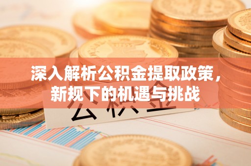 锦州深入解析公积金提取政策，新规下的机遇与挑战