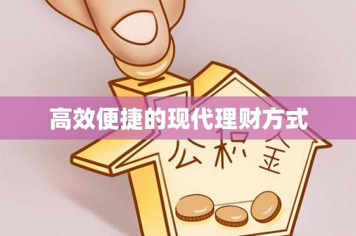 涟水高效便捷的现代理财方式